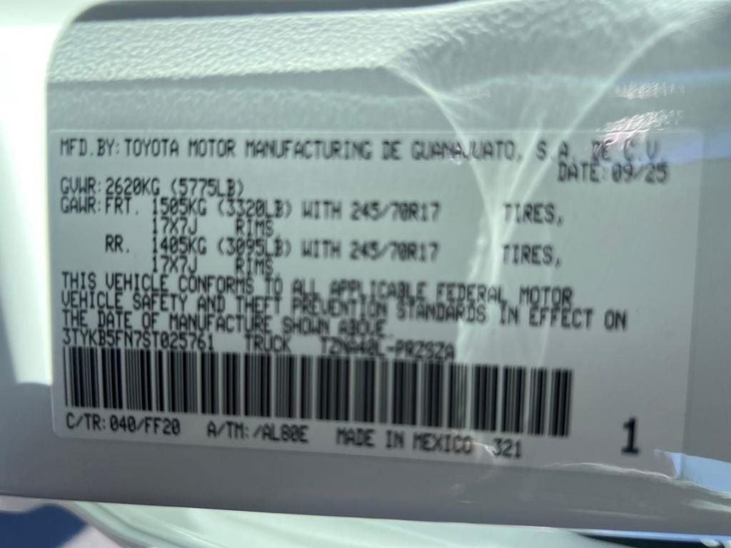 2025 Toyota Tacoma SR5