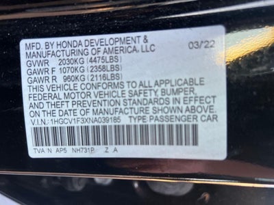 2022 Honda Accord Sport