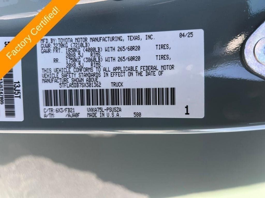 2025 Toyota Tundra SR5