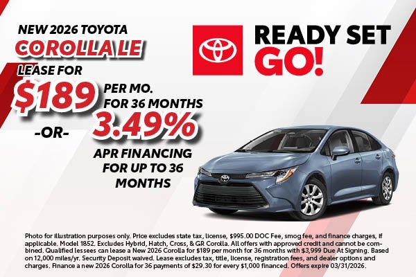 NEW 2026 TOYOTA COROLLA